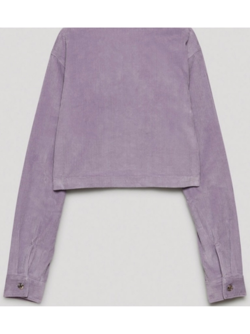 Aritzia TNA Dixon Corduroy Cropped Jacket Purple Ash - Picture 3 of 16